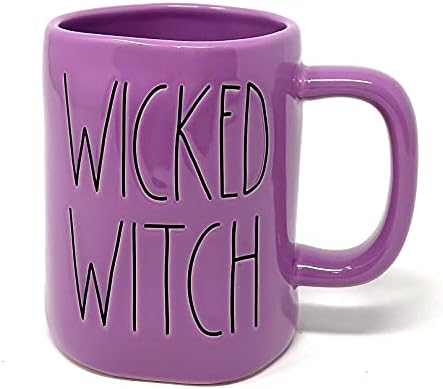 Rae Dunn Artisan kolekcija Magenta Wicked Witch Solid Purple Halloween kafa čaj šolja LL