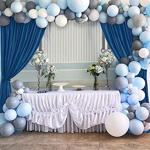 Hiasan kraljevsko plave zavjese u pozadini za zabave, zavjese za pozadinu od poliestera za fotografije za porodična okupljanja, svadbene