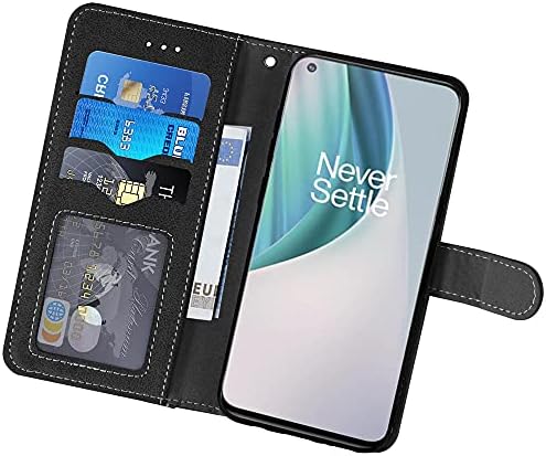 Asuwish kompatibilan sa futrolom za novčanik OnePlus Nord N100 i zaštitom ekrana od kaljenog stakla stalak za držač kreditne kartice