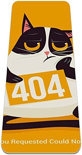 Debela neklizajuća Vježba & amp; fitnes 1/4 prostirka za jogu sa slatkom ljutom mačkom Kitty 404 Stranica o grešci Print za Yoga Pilates
