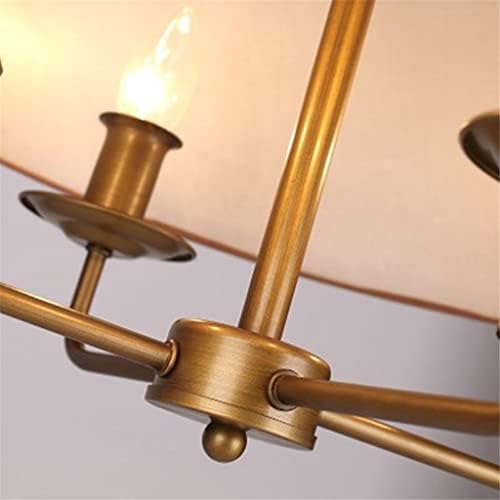 Fksdhdg Vintage Lamp LED luster za sijalice za dnevni boravak Vjenčanje Dekor Početna Light bakarska željeza tkanina lampica