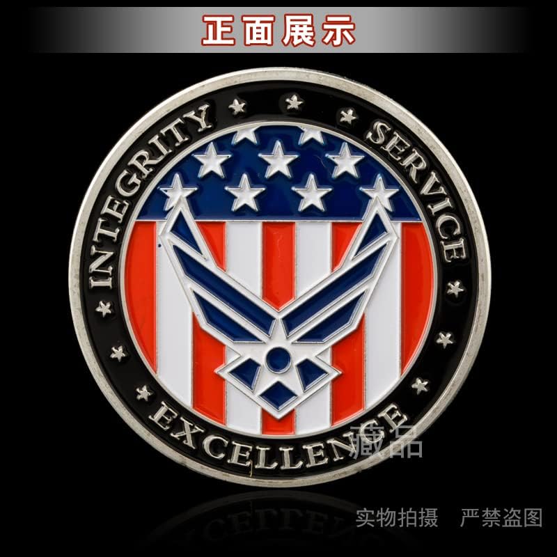 U.S. Air Force Command Commance Komemorativni logotip novčića Sakupljanje novca Lucky Srebrna ventilacija vojske