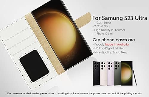 za Samsung S23 Ultra, za Samsung Galaxy S23 Ultra, dizajniran poklopac kućišta telefona sa preklopnim novčanikom, A24598 Tinkerbell