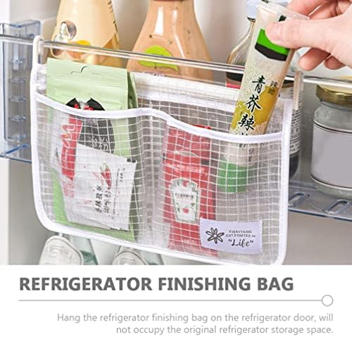 Zerodeko Organizator frižidera 2kom torbe za organizatore vrata frižidera viseća Storage mrežaste torbe za frižider torbe za sortiranje
