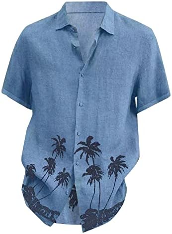 Dudubaby muške casual rever plaže za odmor modni havajski kratki rukavi