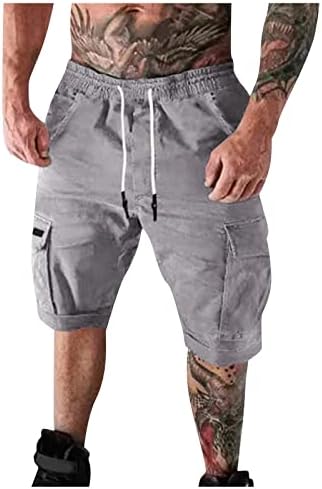 Muške kratke hlače Vintage Workhout Shorts Khaki Ležerne prilike Labave ljetne sportske vježbe Hots Streetwear sa džepom