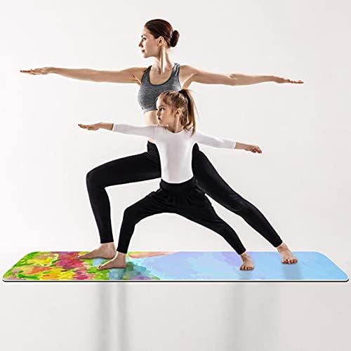 Debela neklizajuća Vježba & amp; fitnes 1/4 prostirka za jogu sa proljetnim pejzažnim printom za Yoga Pilates & amp; Vježba fitnesa