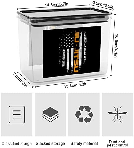 Jiu Jitsu USA kutija za skladištenje zastave plastični kontejneri za organizatore hrane sa poklopcem za kuhinju