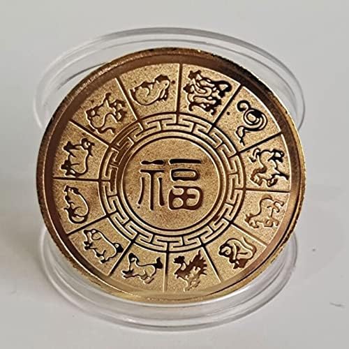 Perzoe ​​Godina zečjeg kineskog kovanica za zec Zodijaka, 2023 Kolekcionarni suvenirni kovanica kovanica za proljetni festival Novogodišnji