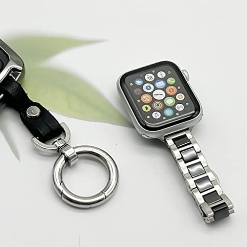 Meshow tanka keramika bend od nehrđajućeg čelika za Apple sat 49mm 45mm 44mm 42mm Dva tona nehrđajućeg čelika satovi keramički remen za Apple Watch IWATCH 8 7 6 5 4 3 2 1 se ultra