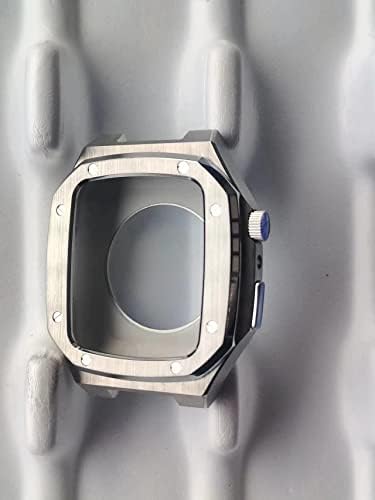 AEMALL kožna traka na narukvicu metalni sat Case Bezel za Apple Watch serija 7 SE 6 5 4 3 IWATCH modfied dodaci 41mm 44mm 45mm