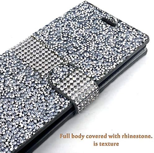 Pinycase Bling rhinestone novčanik slučaj za Samsung Galaxy Note 10 + Plus 5G Glitter Stand Sparkle Crystal Diamond Flip kartica Slot