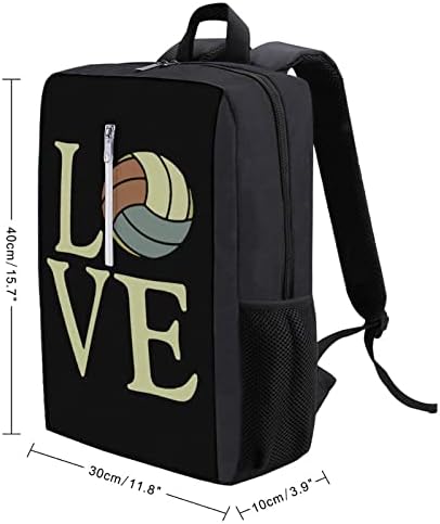 Odbojka Love Laptop ruksak izdržljive 15,7 inča Poslovna računalna torba sa USB punjenjem Port Casual Paypack