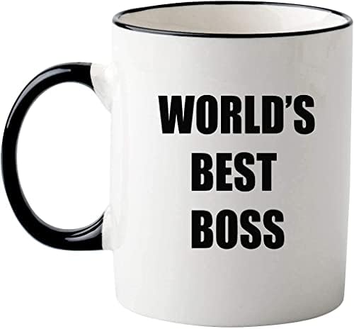 Najbolja šolja za kafu na svijetu, jedinstveni Boss Day Božić Hvala Boss Gift Ideas 11 Oz keramička šolja za čaj