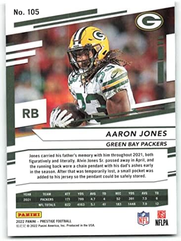 2022 Panini Prestige 105 Aaron Jones Green Bay Packers NFL fudbalska trgovačka kartica