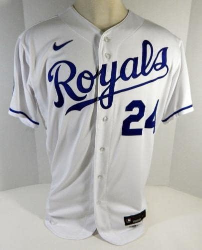 2020 Kansas City Royals Khalil Lee 24 Igra izdana Bijeli dres DG Patch 46 36 - Igra Polovni MLB dresovi