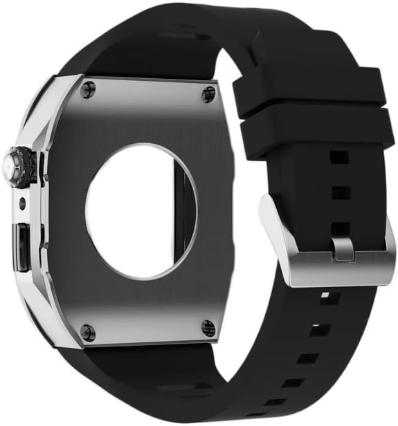 Texum luksuzni komplet za modifikaciju za Apple Watch Band 45mm 44mm Gumeni remen + futrola za Apple Watch seriju 8 7 6 5 4 SE pribor
