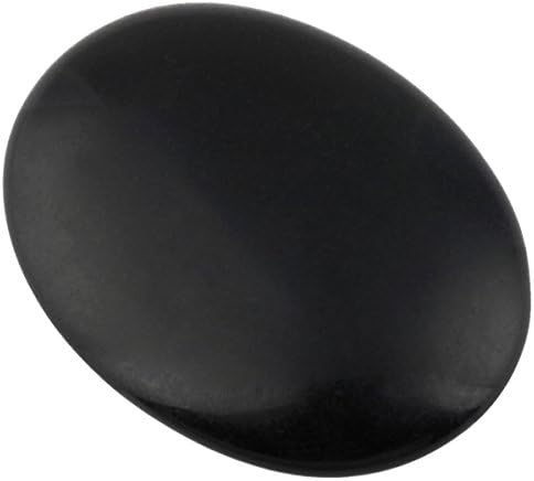 MookatedeCor Black obsidian palmen, ovalni oblik džepa zabrinuto kamenje za kristalno ozdravljenje set za mediciju 4