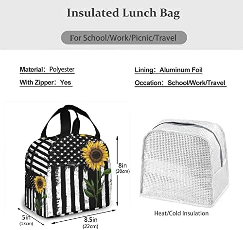 Suncokretova višekratna izolovana torba za ručak za žene/muškarce nepropusna hladnjača torba za zamrzavanje kutija za ručak za kancelarijski rad škola piknik plaža