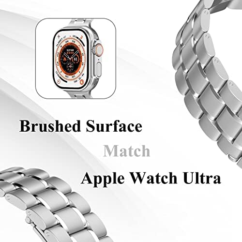 Chuangshiji kompatibilan sa Apple Watch Band Ultra 49mm, zamena za zamjenu ručnog povezivanja od nehrđajućeg čelika za iWatch serije