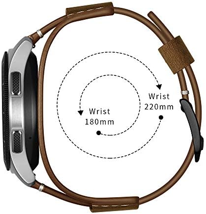 22 mm originalna kožna traka za sat, kompatibilna sa 22 mm Wirth Watch, Galaxy Watch 46mm, prijenosnik S3, Fosil Garrett / Carlyle