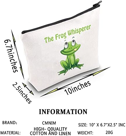 CMNim žabe šminkeri za životinje Žabari pokloni za ljubitelje žaba Travel patentni zatvarač torbica Torba za žabu Frog Whisperer Frog stvari za žene Djevojke