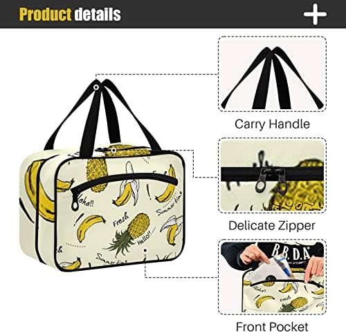 Vnemirn ananas banana Travel Toaletna torba za žene Muškarci Viseće torbe za šminkanje Prijenosni kozmetički organizator Travel Gadgets