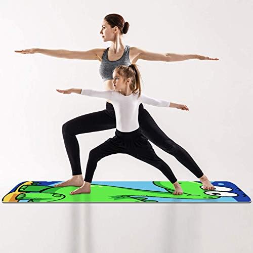 Unicey debela neklizajuća Vježba & amp; fitnes 1/4 prostirka za jogu sa slatkim printom dinosaurusa za Yoga Pilates & amp; Vježba