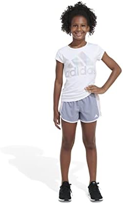 Adidas Girls 'Big elastični pojas u boji Blok u boji TOVEN PACER kratke hlače