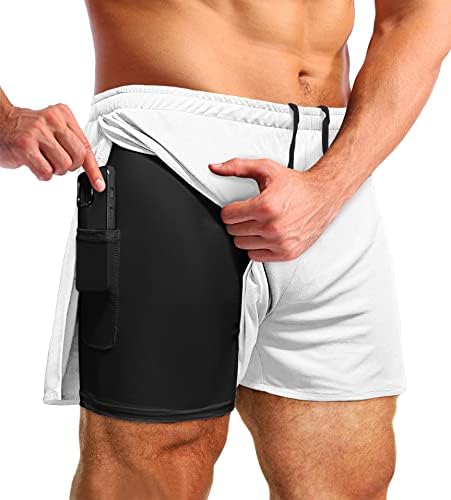 Muške kratke hlače od 5 inča Muškarci kratkih kratkih hlača s oblogom za vježbanje kratkim hlačama s velikim podijeljenim stranama