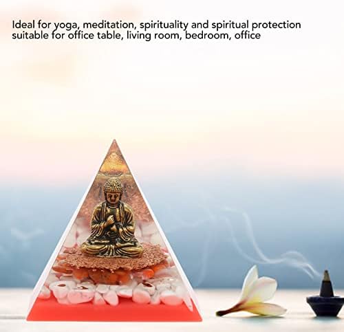 PLplaaoo Buda Kristalna piramida, kristalne piramide za pozitivnu energiju, zaštitni kristali Energy Generator, orgone energetske piramide za stres smanjuje ozdravljenje, itd