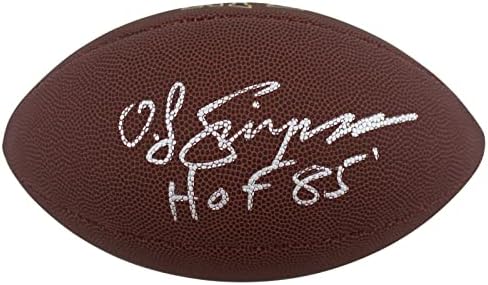 Bills O.J. Simpson HOF 85 potpisao Super Grip NFL Fudbal JSA svjedok - AUTOGREMENT