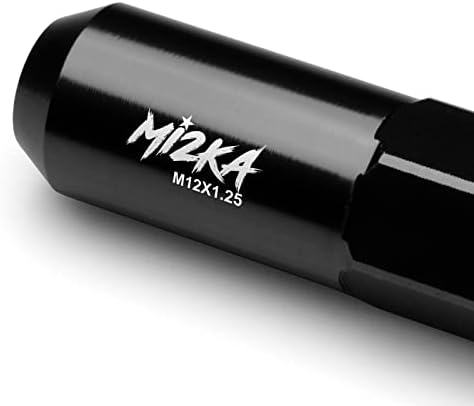 Crna 20 kom M12x1.25 matice sa šiljcima 60mm prošireni tjuner aluminijumski točkovi felge kapa WN03