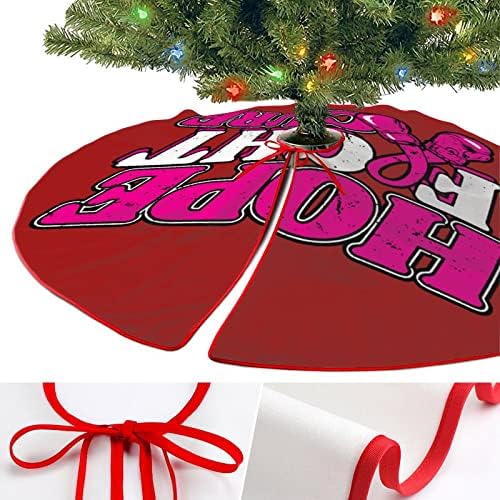 Sredstvo za dojku Nada Borba Cure Cure Christmas Tree Skirt Soft Xmas Tree Mat Božićni ukras za odmor za odmor Početna 30 X30
