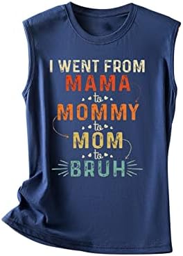 Ženska mama mama pisma otisnula sam od mame do mame do mami do brah majica majica smiješna mama bez rukava vrh