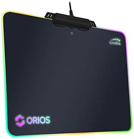 SpeedLink Orios - Gaming jastučić za miš sa RGB rasvjetom, crna