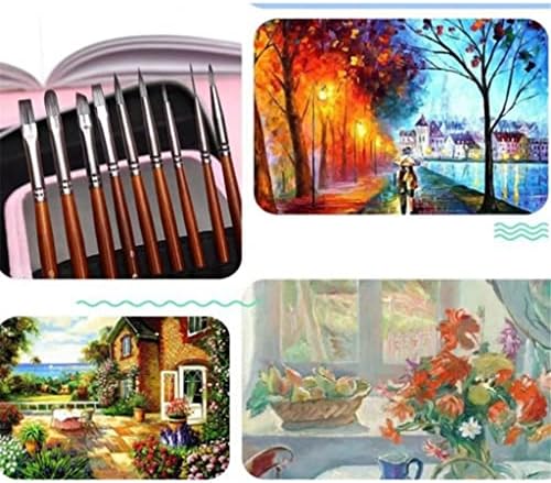 FKSDHDG 18kom Artist Painting Brush Set Wood Handls painting Brushes Hair with Painting Knife Sponge painting Acrylics Painting