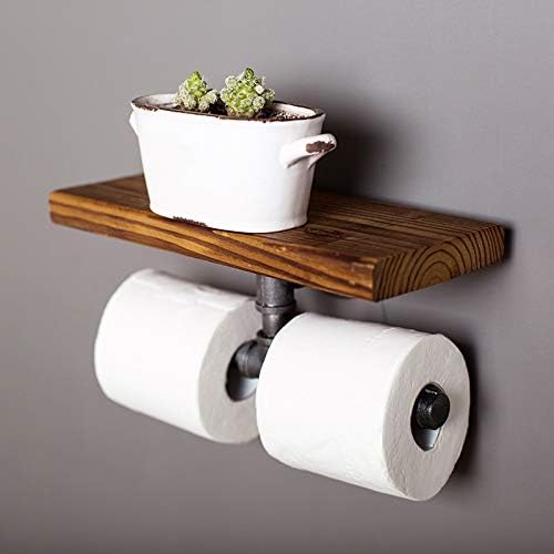 držač za salvete Retro industrijski dvostruki papirni ručnik Iron Pipe stalak za kupatilo toaletni papir u rolni stalak za peškire