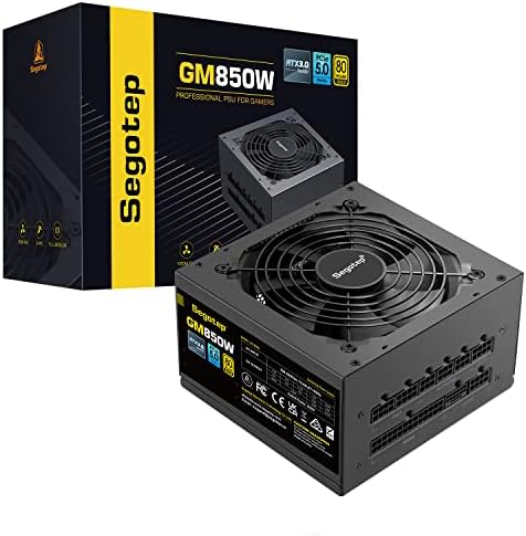Segotep GM850 napajanje 850W, PCIe 5.0 & ATX 3.0 Full Modular 80 Plus Gold Certified Gaming PSU za NVIDIA RTX 20/30/40 serije i AMD
