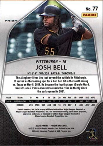 2020 Panini Prizm White Wave Prizm 77 Josh Bell Pittsburgh Pirates Baseball Trgovačka kartica