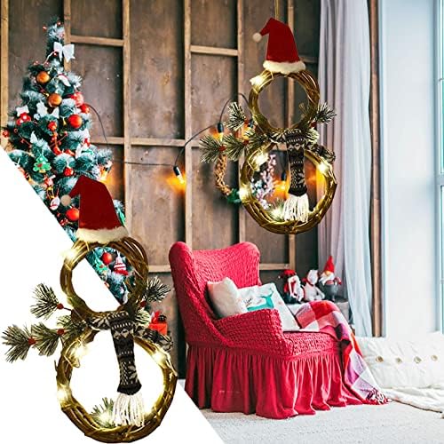 Božićni vijenac Božićni privjesak LED vijenca Privjesak Božićni dan Ornament Božićni vinološki krug Mini božićni ornamentori vješalice