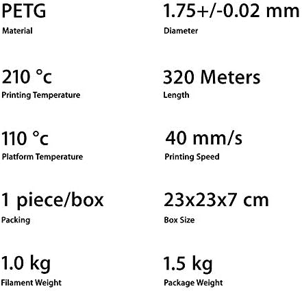 Leoplas Petg Filament 1,75mm Clear Petg Filament 1kg za 3D pribor za štampanje Potrošni materijal za štampač