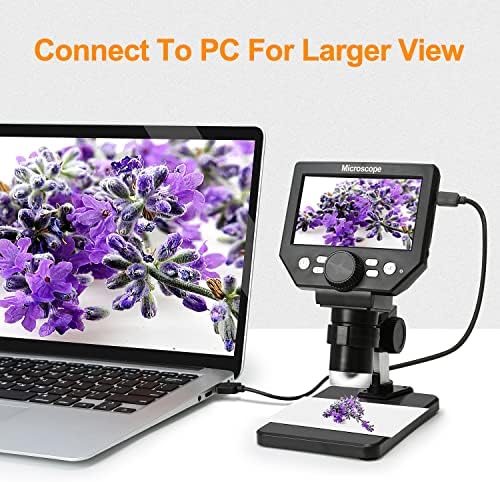 UF-TOOLS 4.3 inčni LCD digitalni mikroskop sa 32GB TF karticom, uvećanje 1000x, Ultra precizna kamera za fokusiranje 12MP 1080p Video