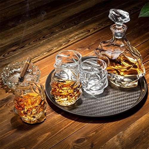 SDGH set dekantera za viski sa 4 čaše za burbon veliki alkohol za flašu votke poklon za muškarce rođendan