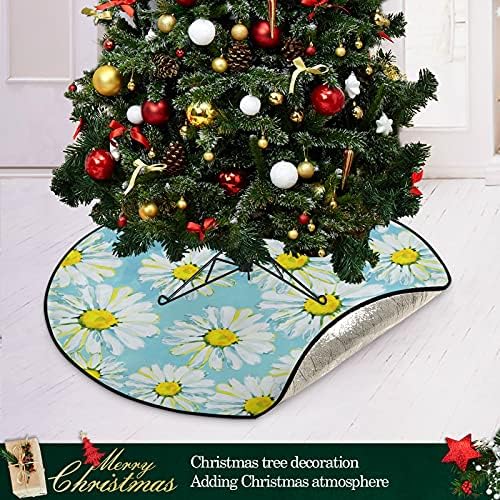 Bijela tratinčica Božićna stabla mat vodootporna stalka za stalke Mat tepih ispod božićnog drvca Pribor za zaštitu poda Božićna ponuda