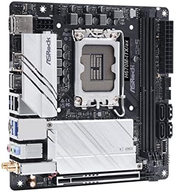 Cuk Asrock H670M-ITX / AX Mini ITX matična ploča za 12. Gen Intel LGA 1700 CPU na 125W PL1 sa PCIe 5.0 x16 Graphics