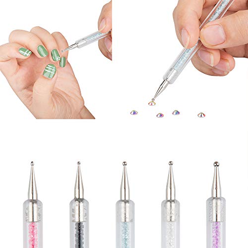 5 Pack Nail Art Liner četke, DanziX Dual-end Painting nail Design Brush Pen Nail Liner četke i olovka za crtanje sa 30 pakovanjem