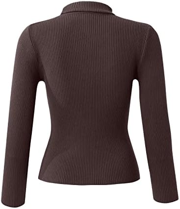 Prdecexlu Spring Lijep pulover za žene Golf dugih rukava Puloveri Turtleneck Comfort Soft Soft Soft Solid Jersey Tops