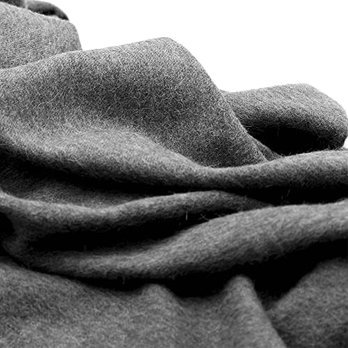 Wiracocha Calling-Eco baby Alpaca Wool Throw deka neobojene prirodne boje Meki topli jednobojni dizajn 74 x 54