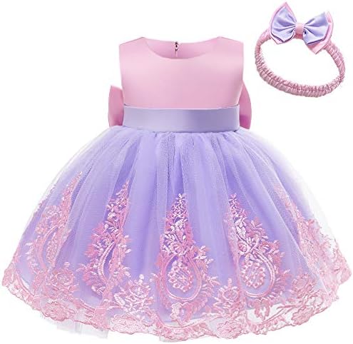 Avazu 0-6t Veliki poklopac za vez za vezom čipke Toddler Baby Girls party tutu haljine haljine sa glavom